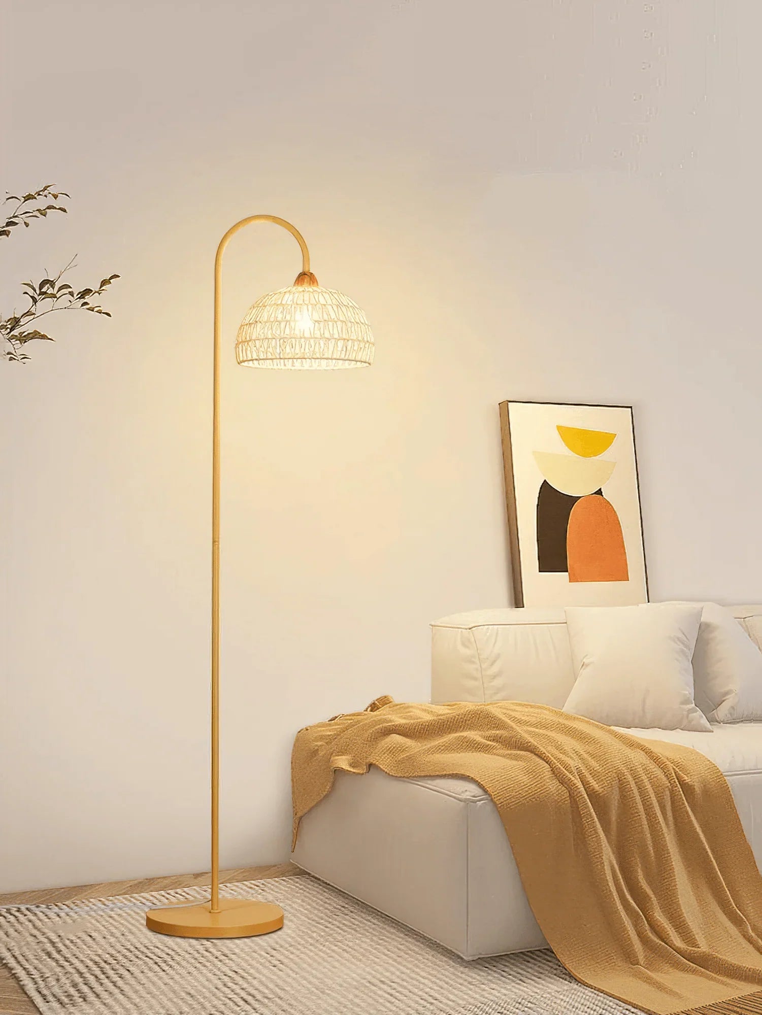 Rattan Arch Floor Lamp - NexioPick