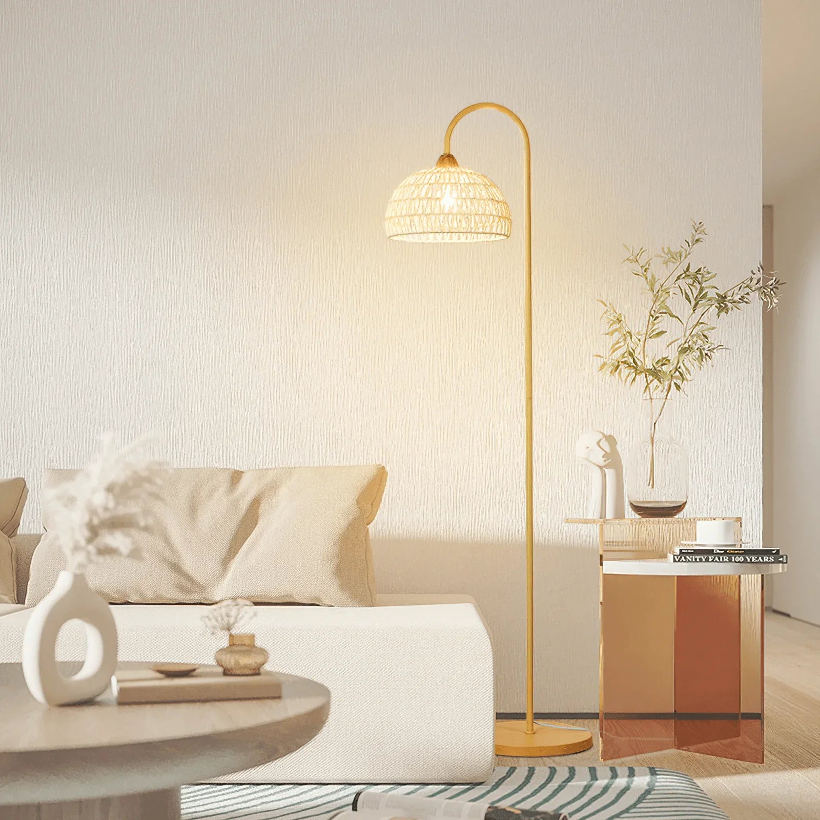 Rattan Arch Floor Lamp - NexioPick