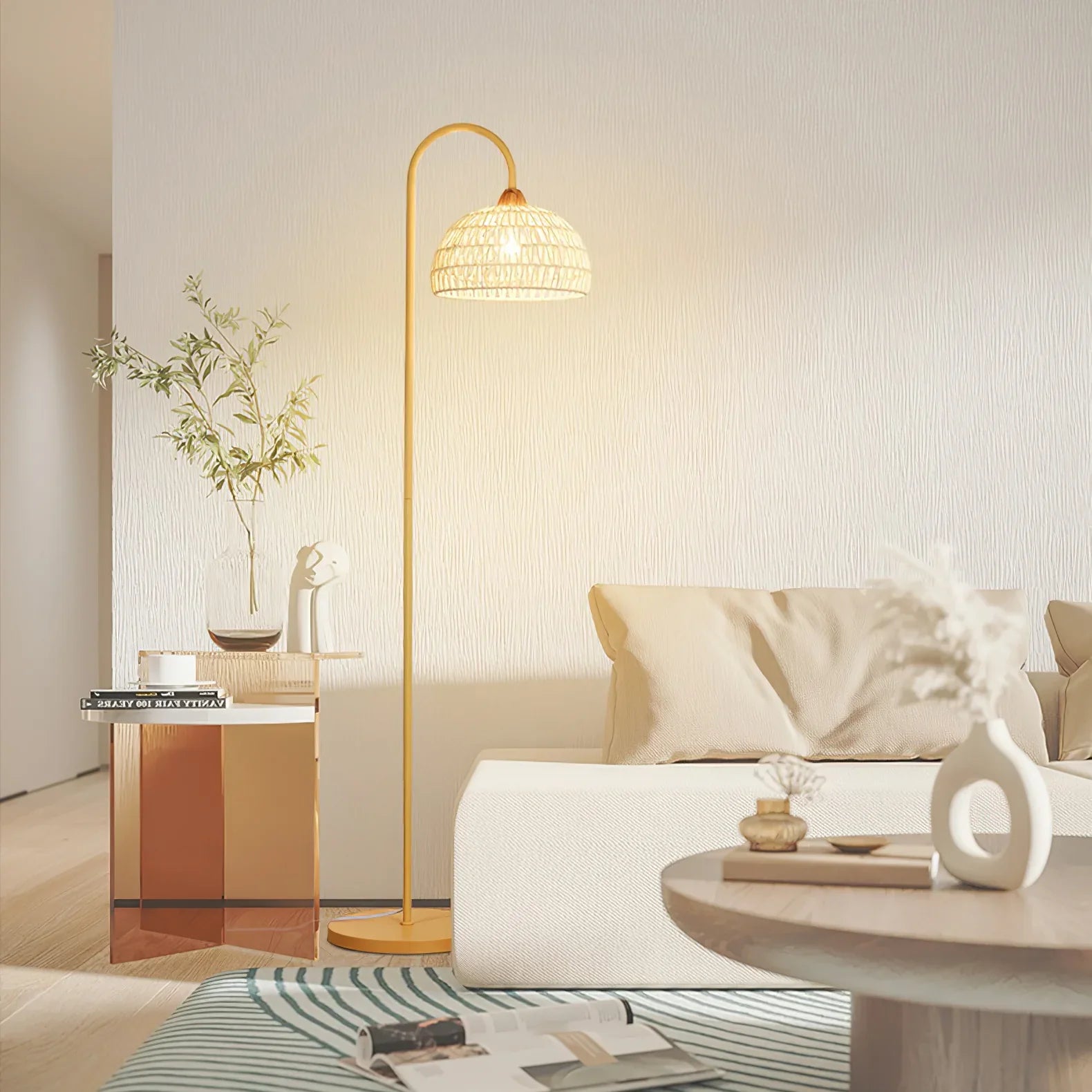 Rattan Arch Floor Lamp - NexioPick