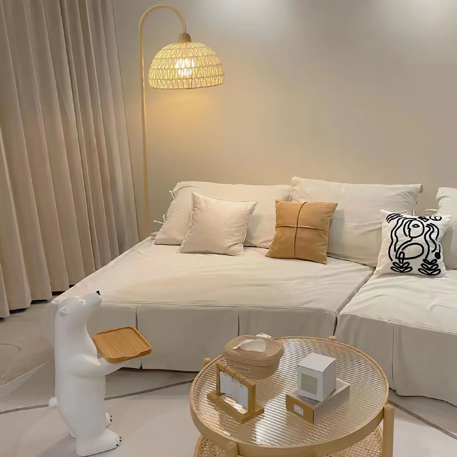 Rattan Arch Floor Lamp - NexioPick