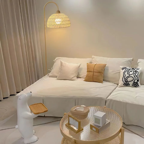 Rattan Arch Floor Lamp - NexioPick