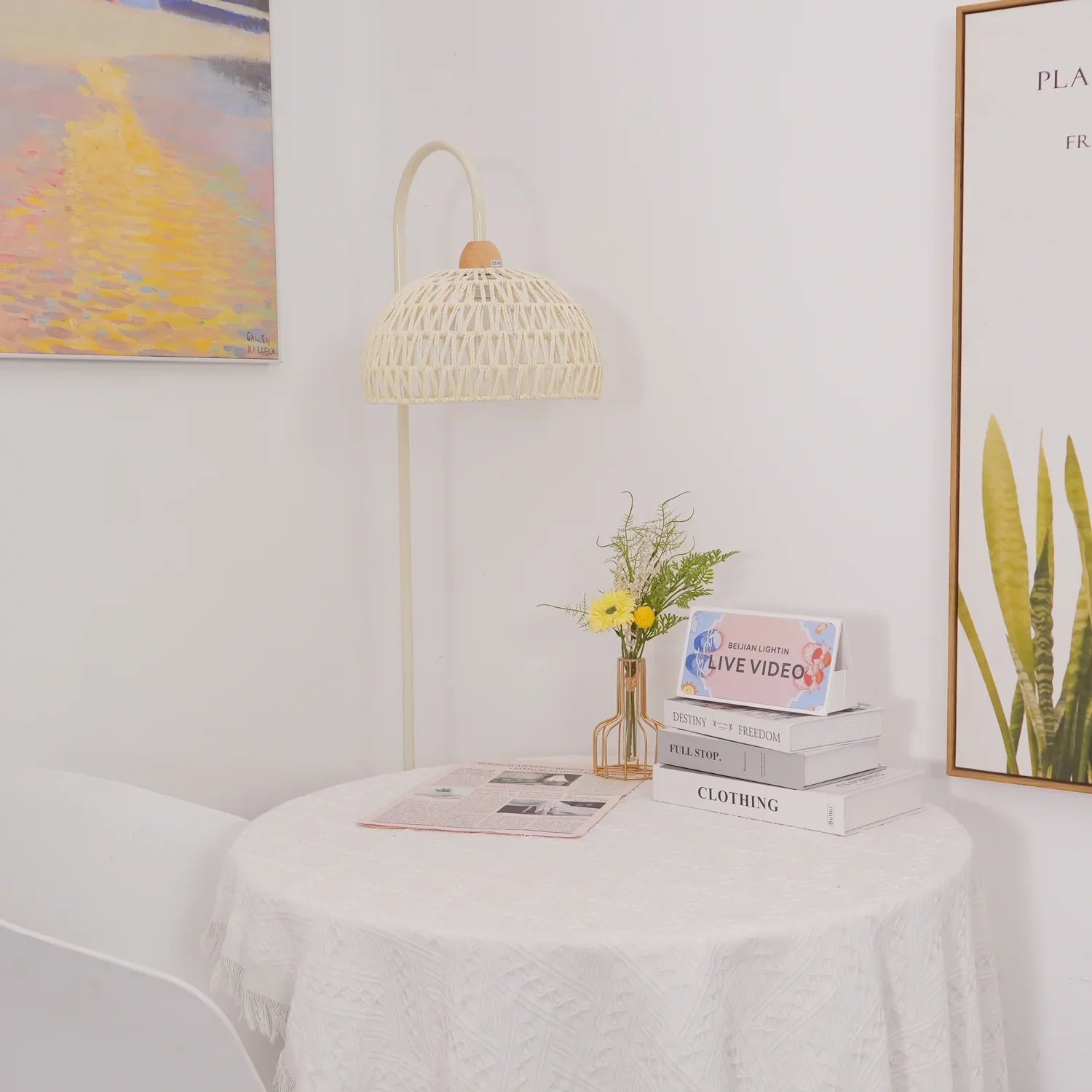 Rattan Arch Floor Lamp - NexioPick