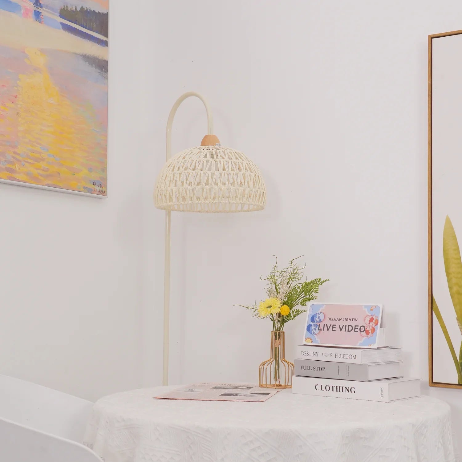 Rattan Arch Floor Lamp - NexioPick