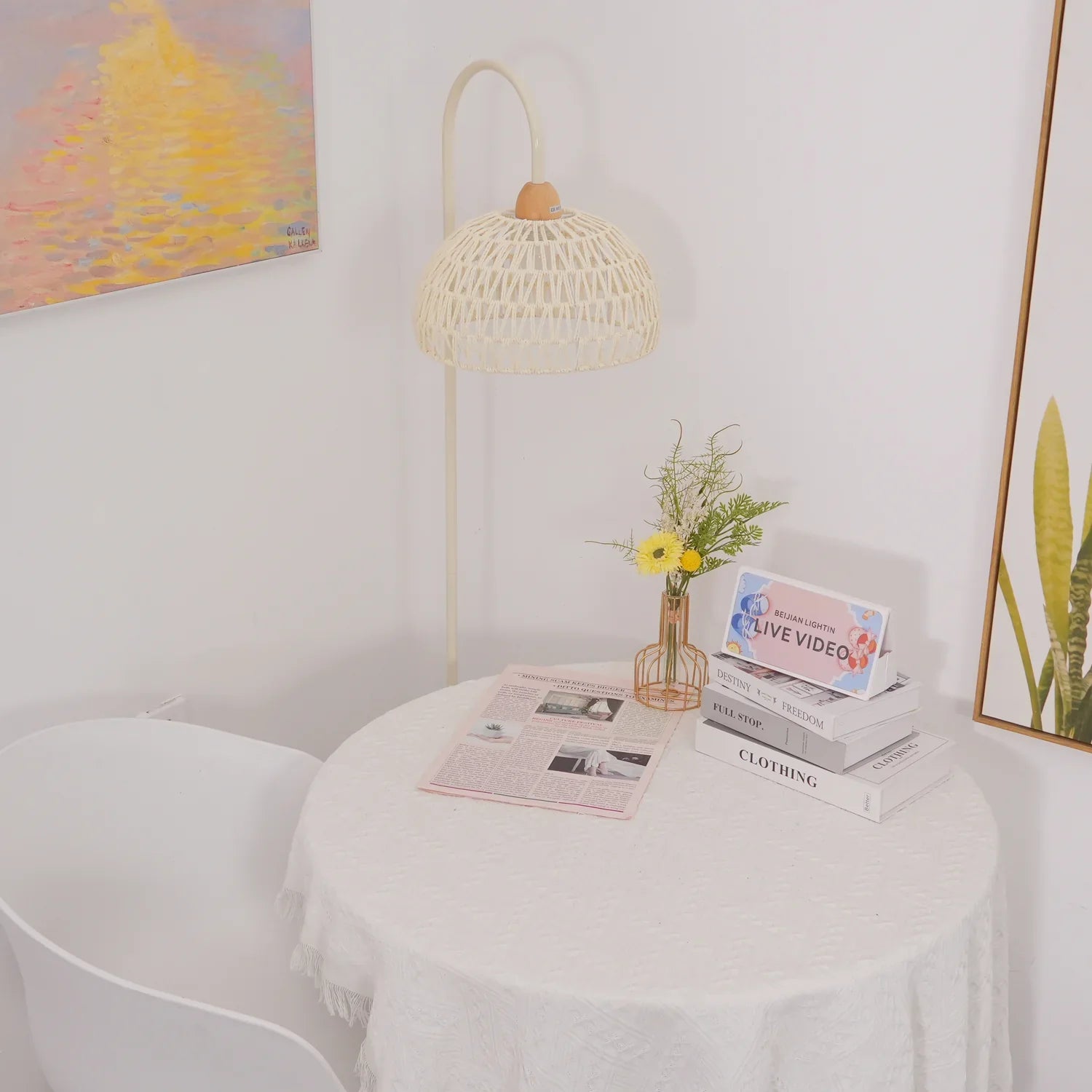 Rattan Arch Floor Lamp - NexioPick