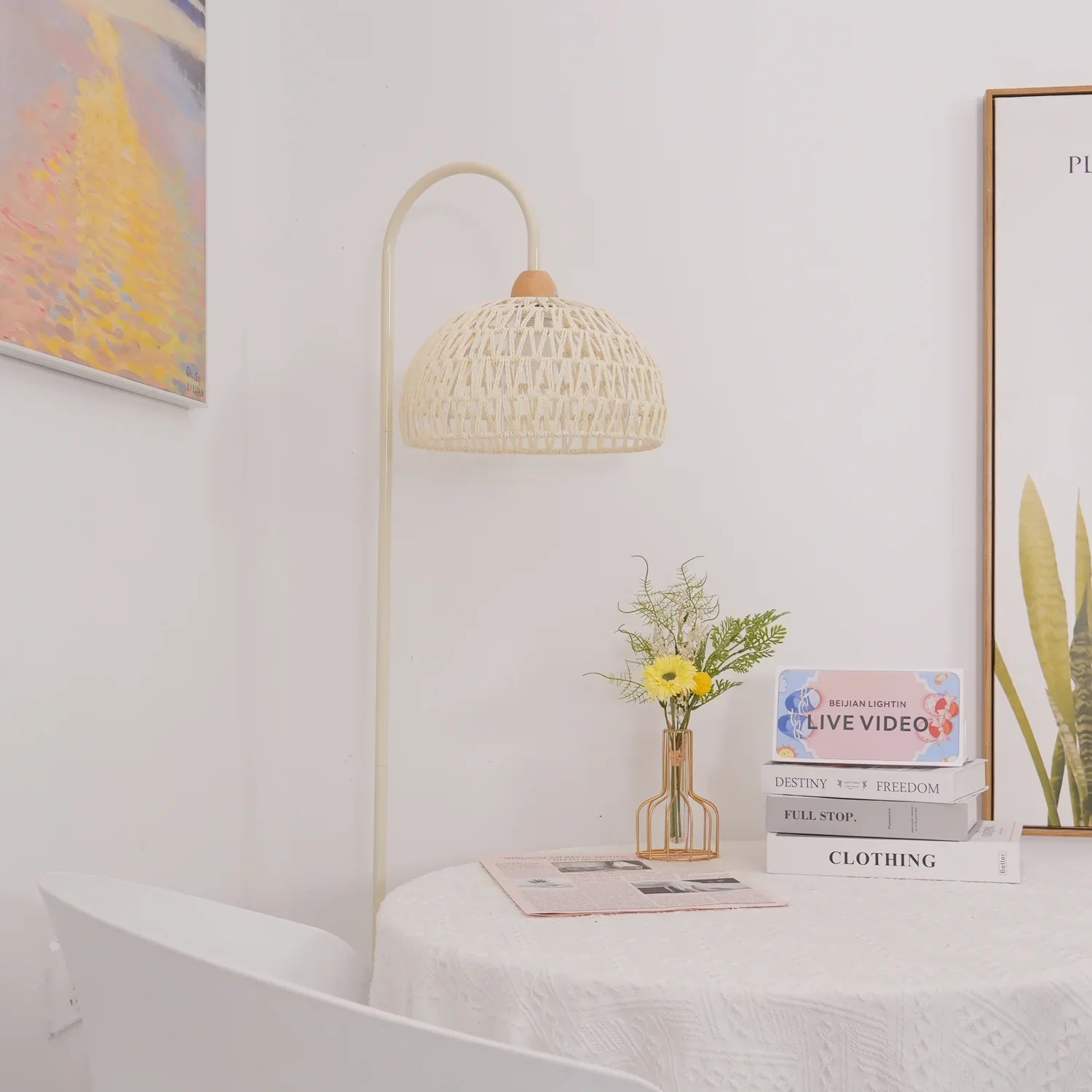 Rattan Arch Floor Lamp - NexioPick