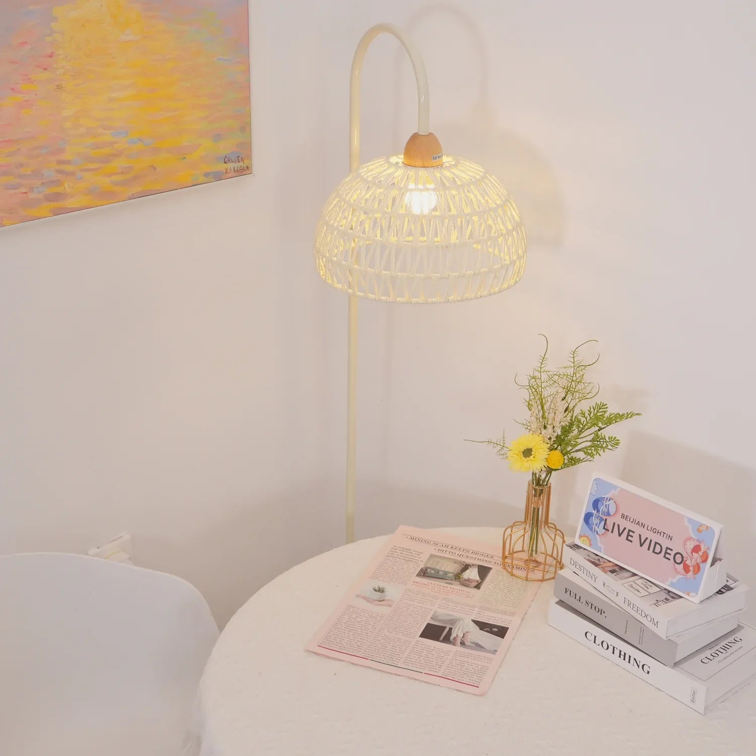 Rattan Arch Floor Lamp - NexioPick