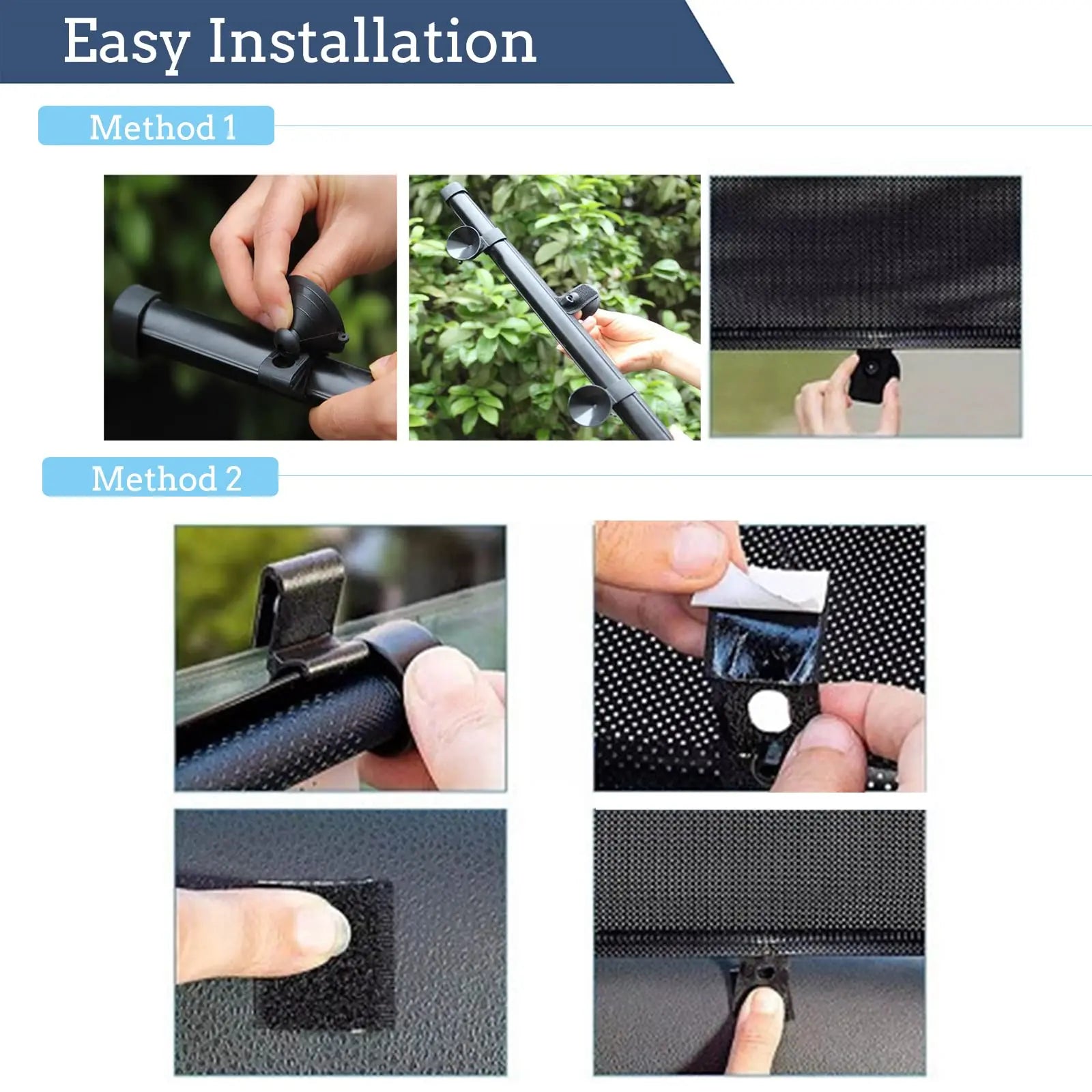 Retractable Car Window Shades – 2-Pack UV Protection & Heat Blocking Sunshades for Baby & Pet Safety