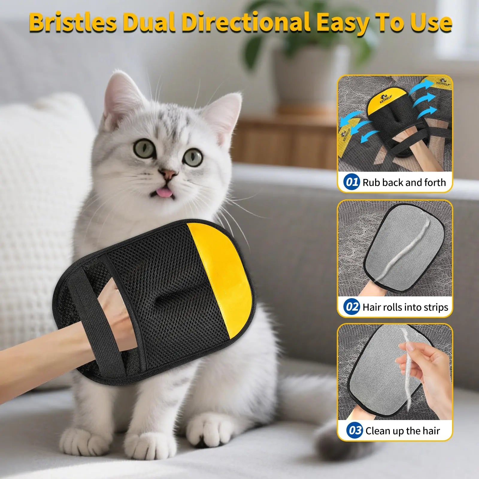 Electrostatic Pet Hair Removal Glove – Reusable & Effortless Hair Remover for All Fabrics