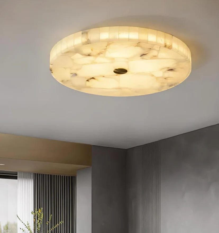 Round Alabaster Ceiling Lamp - NexioPick