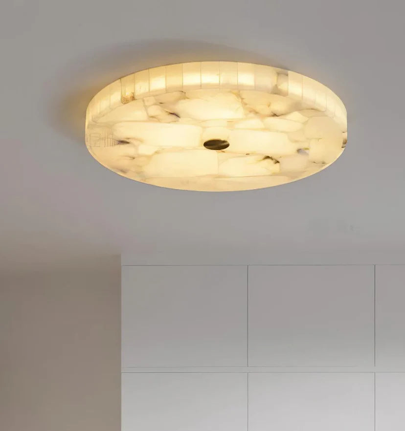 Round Alabaster Ceiling Lamp - NexioPick