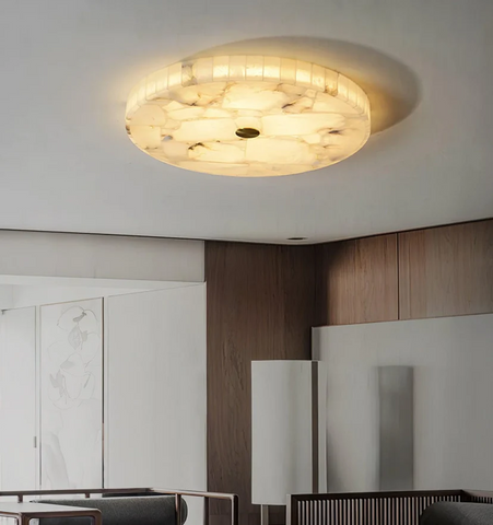 Round Alabaster Ceiling Lamp - NexioPick