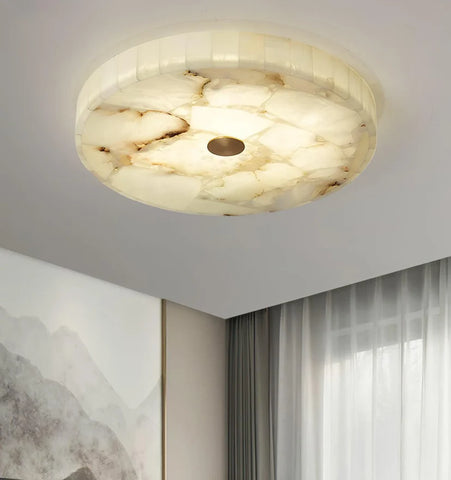 Round Alabaster Ceiling Lamp - NexioPick