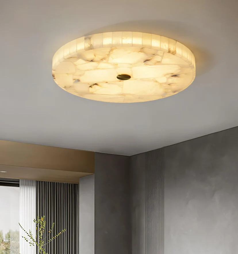 Round Alabaster Ceiling Lamp - NexioPick