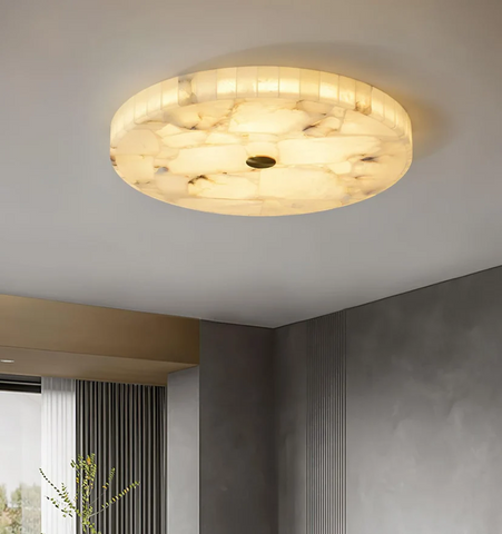 Round Alabaster Ceiling Lamp - NexioPick