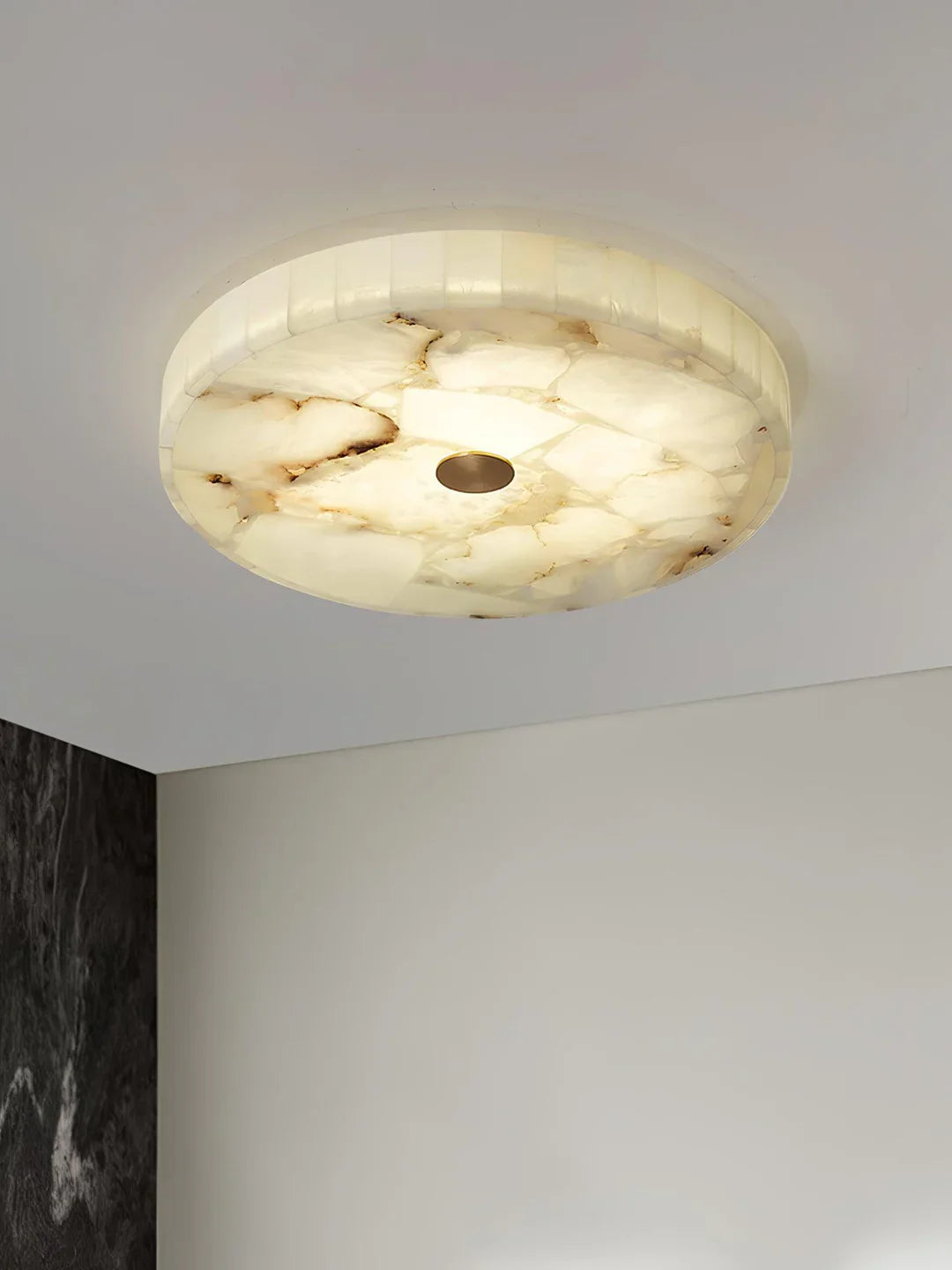Round Alabaster Ceiling Lamp - NexioPick