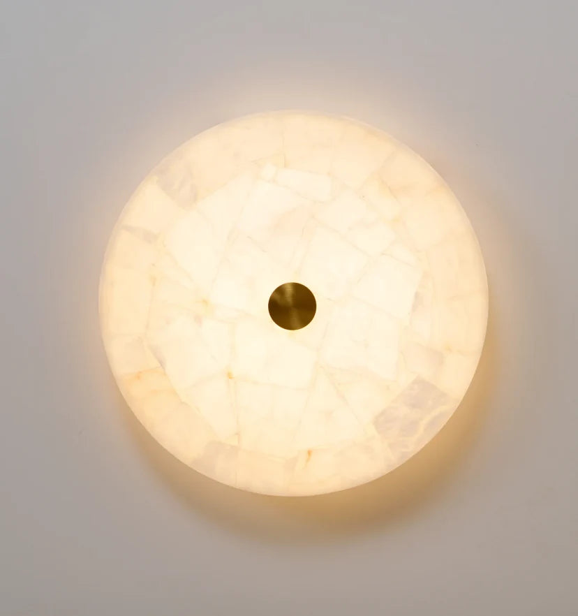 Round Alabaster Ceiling Lamp - NexioPick