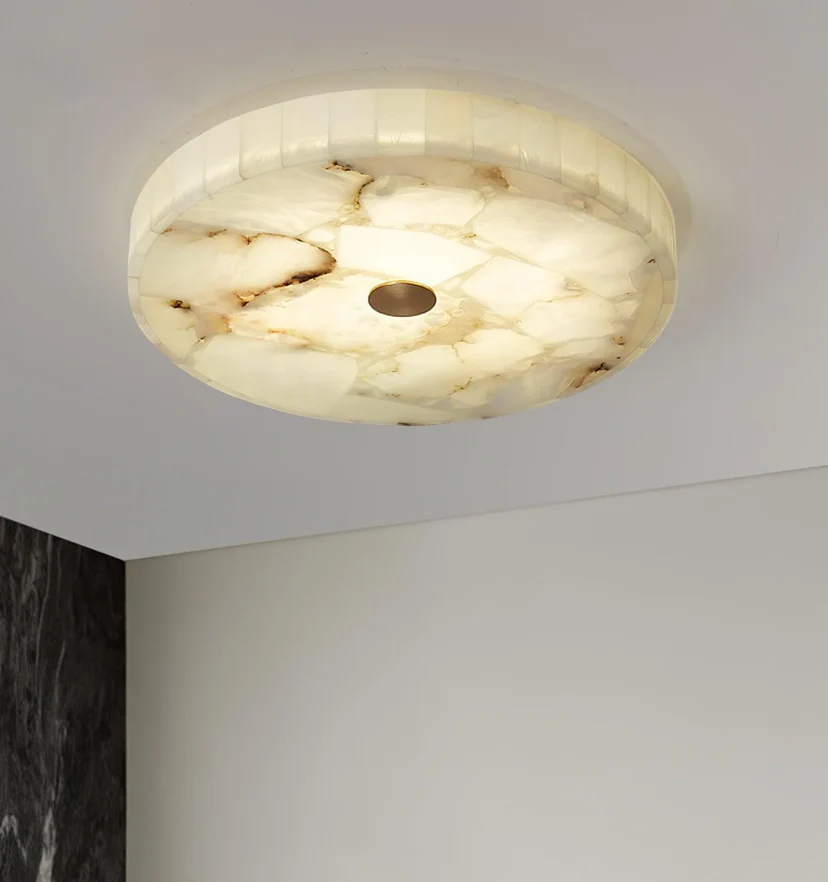 Round Alabaster Ceiling Lamp - NexioPick