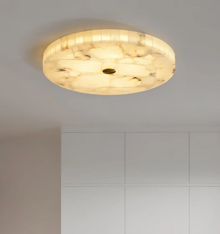 Round Alabaster Ceiling Lamp - NexioPick