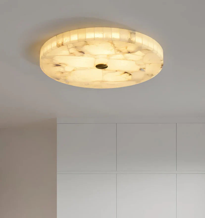 Round Alabaster Ceiling Lamp - NexioPick