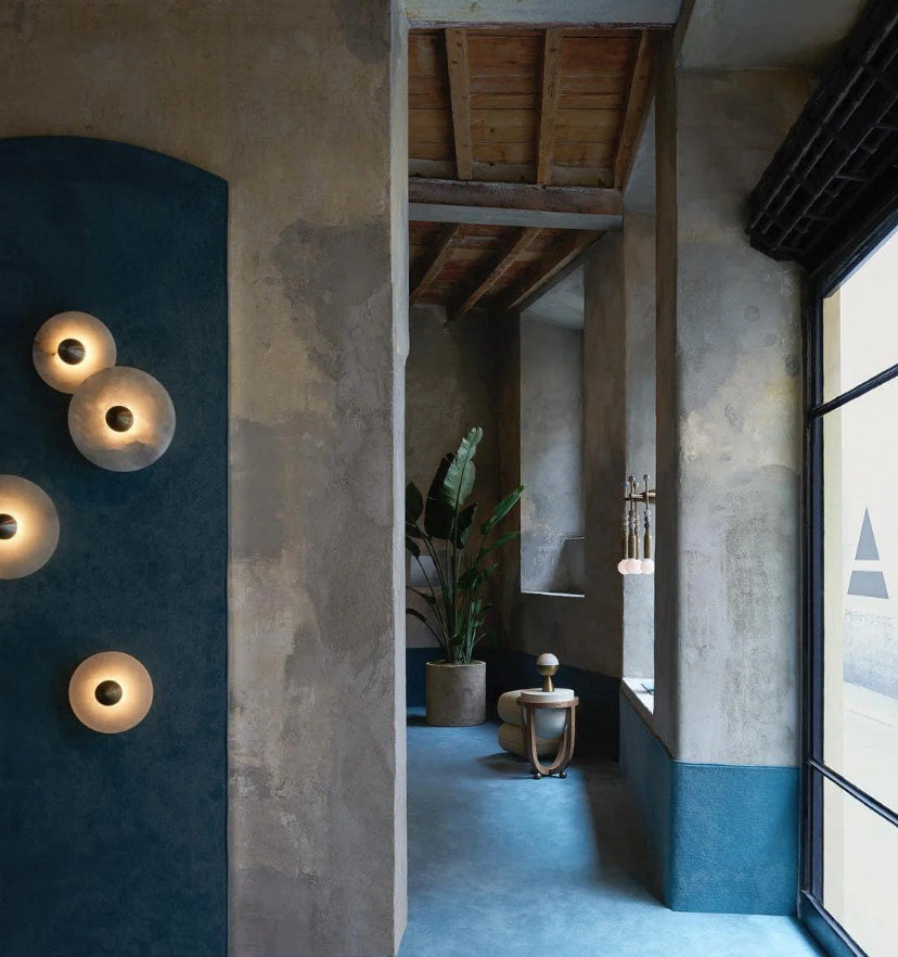 Round Alabaster Wall Lamp - NexioPick