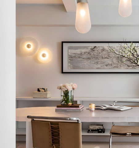 Round Alabaster Wall Lamp - NexioPick
