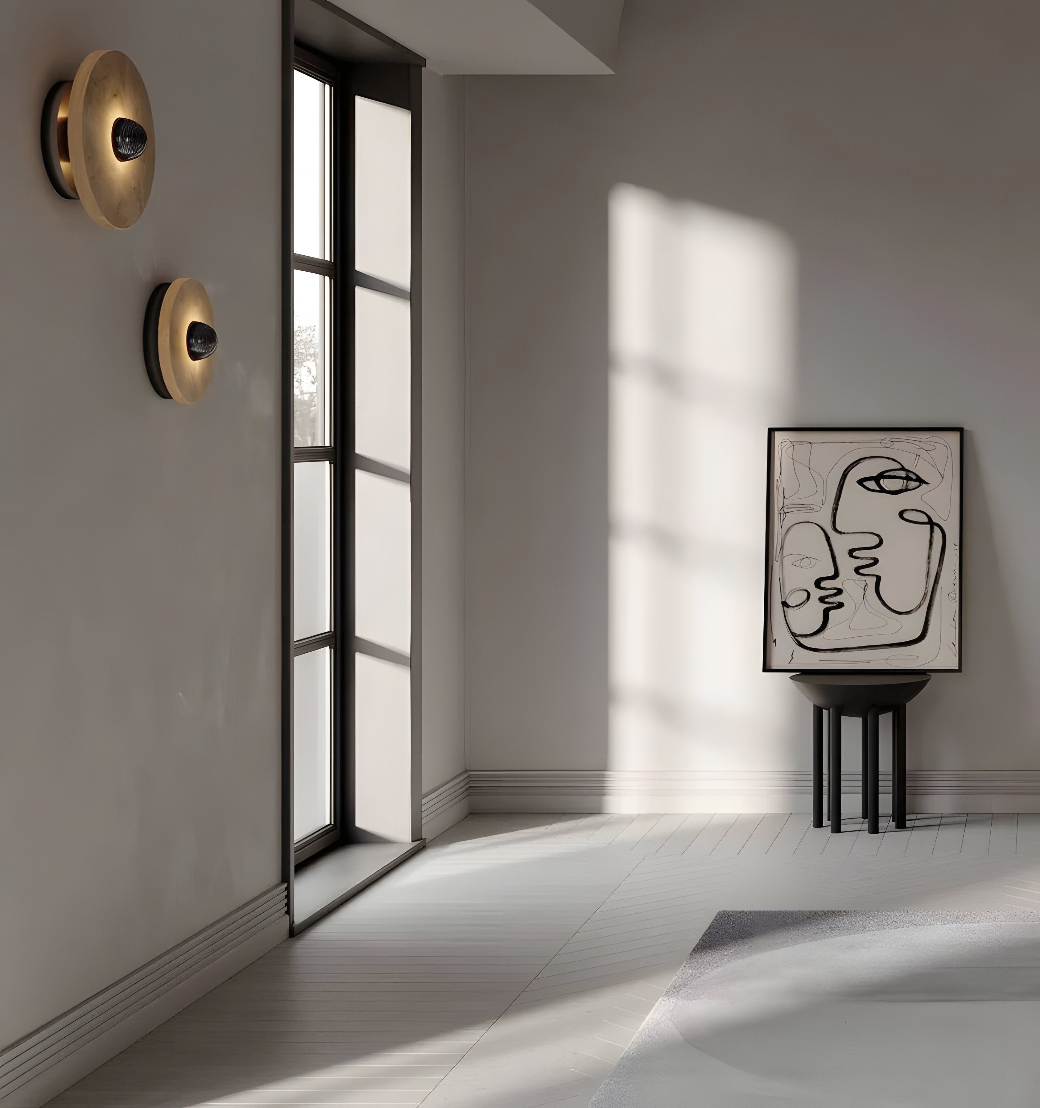 Round Alabaster Wall Lamp - NexioPick