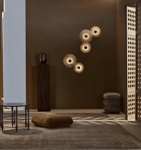 Round Alabaster Wall Lamp - NexioPick