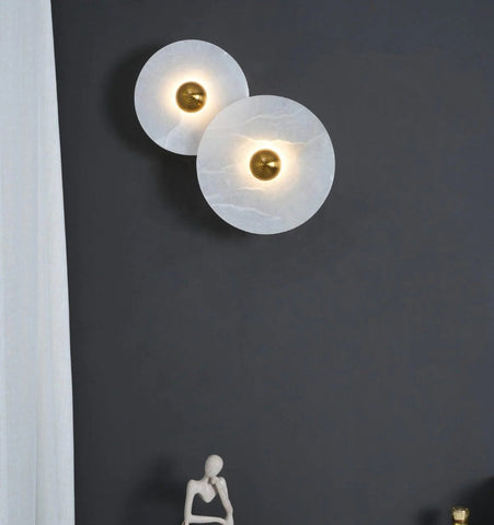 Round Alabaster Wall Lamp - NexioPick