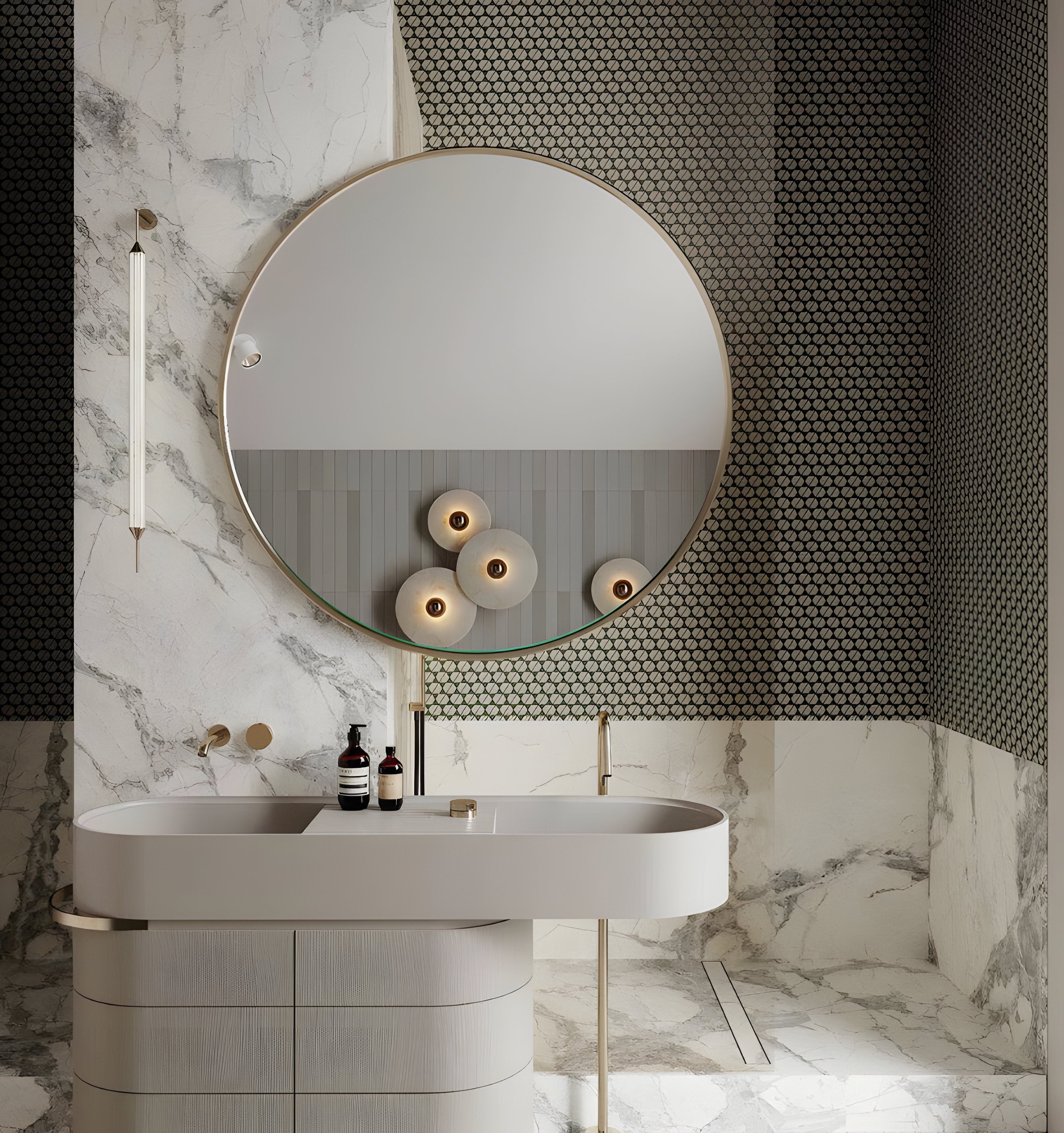 Round Alabaster Wall Lamp - NexioPick