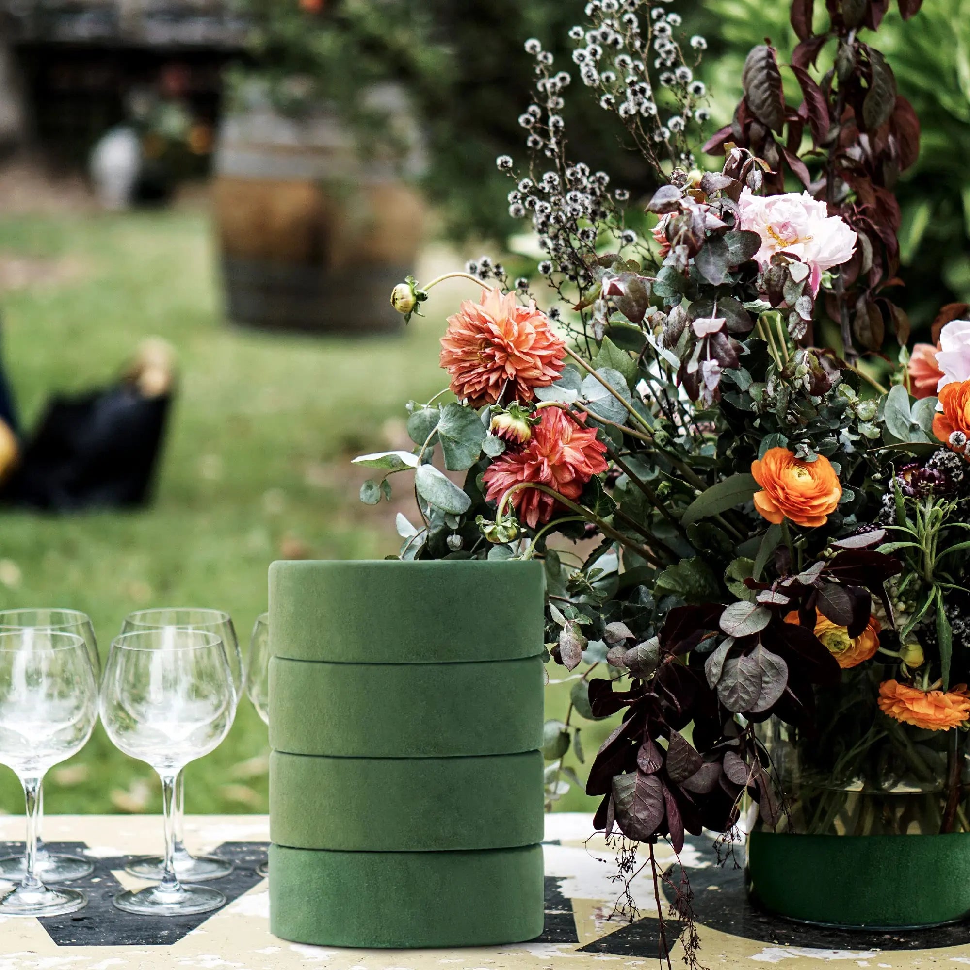 6-Pack Round Floral Foam Blocks – 6.5″ Dry Foam for Artificial & Fresh Flower Arrangements