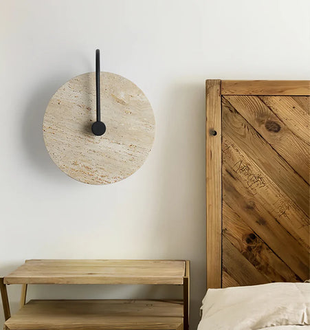 Round Travertine Wall Lamp - NexioPick