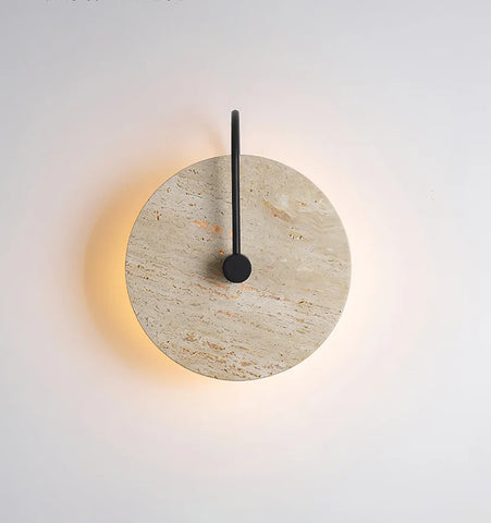Round Travertine Wall Lamp - NexioPick