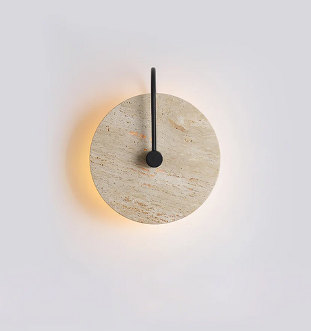 Round Travertine Wall Lamp - NexioPick