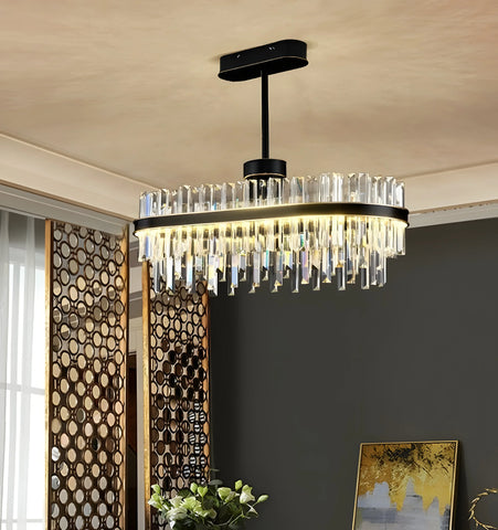 Royal Black Gold Ring Chandelier - NexioPick