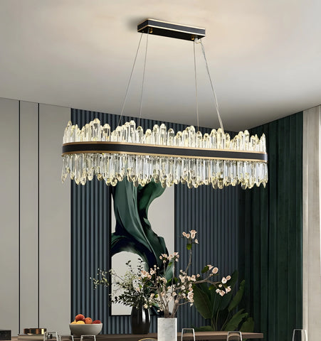 Royal Black Gold Ring Chandelier - NexioPick