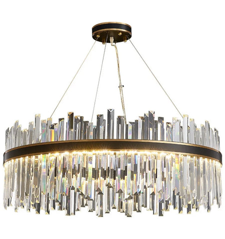 Royal Black Gold Ring Chandelier - NexioPick