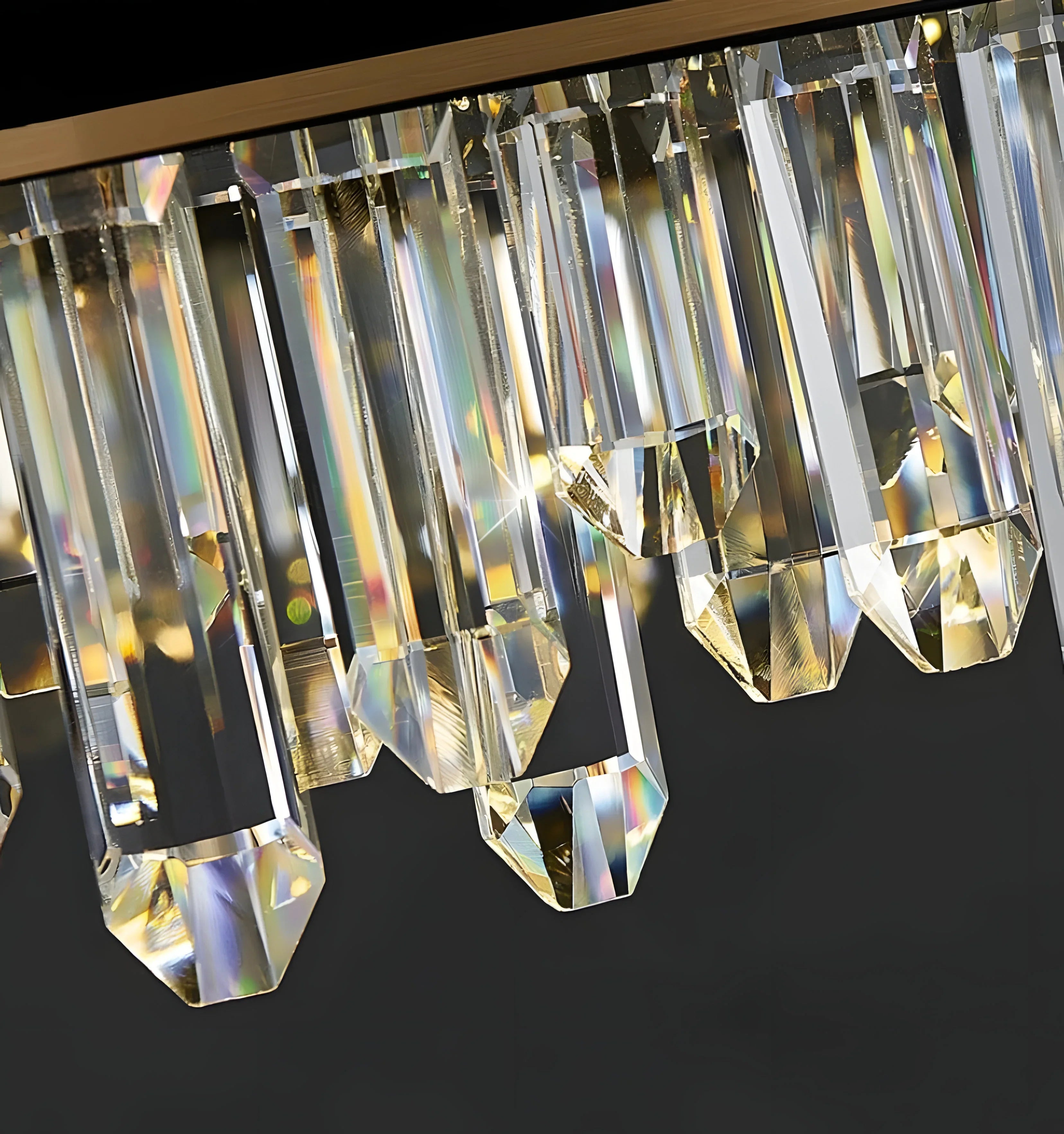 Royal Black Gold Ring Chandelier - NexioPick