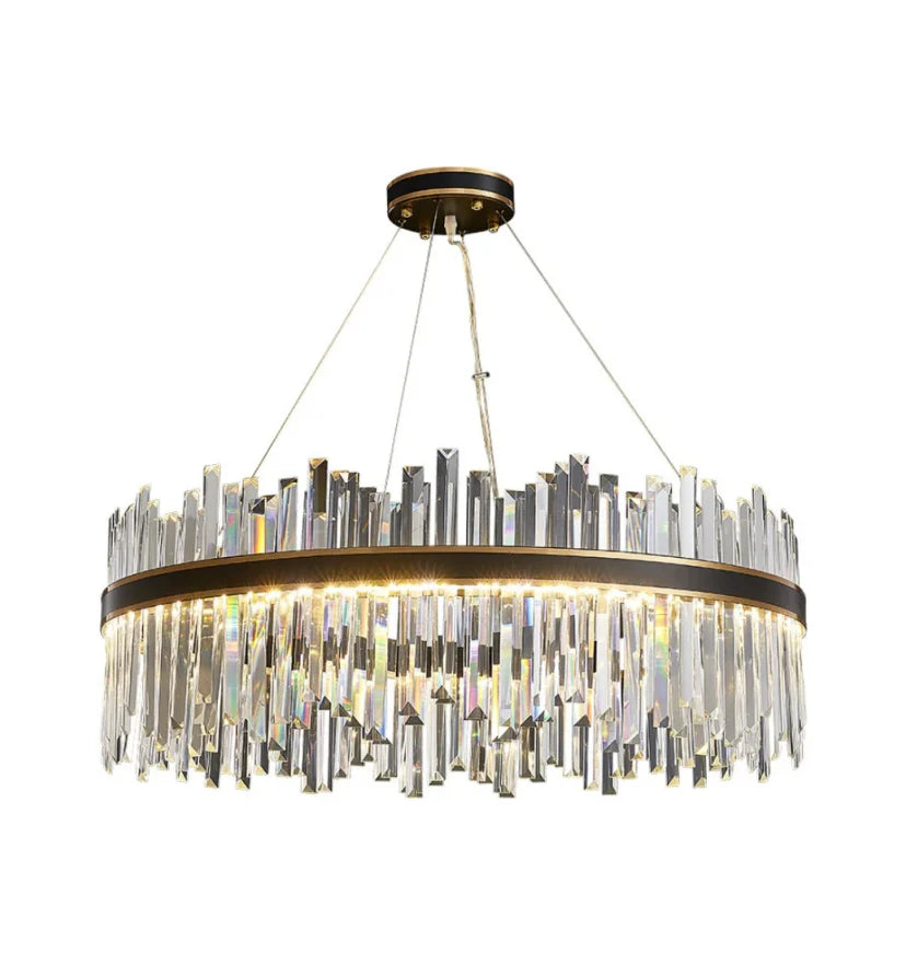 Royal Black Gold Ring Chandelier - NexioPick