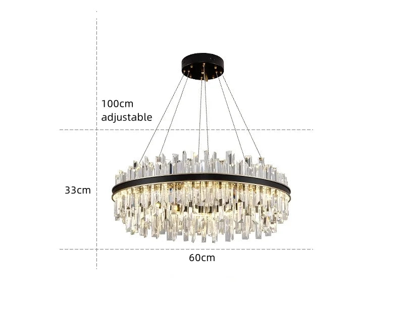 Royal Black Gold Ring Chandelier - NexioPick