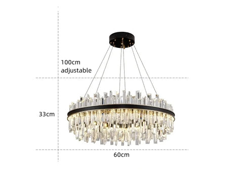 Royal Black Gold Ring Chandelier - NexioPick