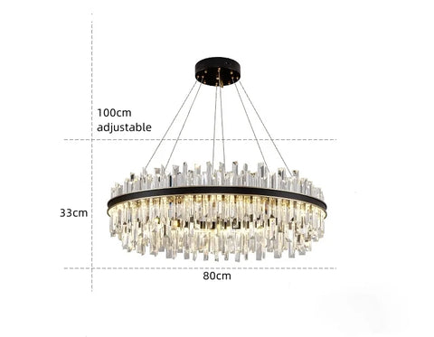 Royal Black Gold Ring Chandelier - NexioPick