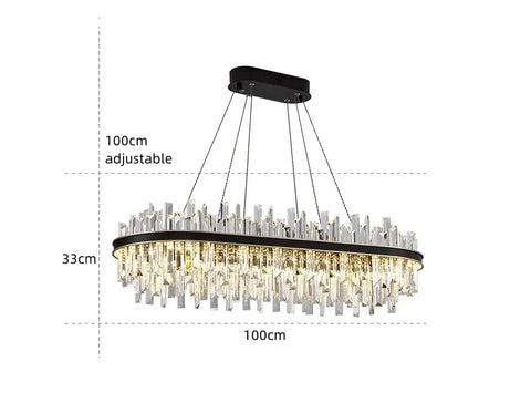 Royal Black Gold Ring Chandelier - NexioPick