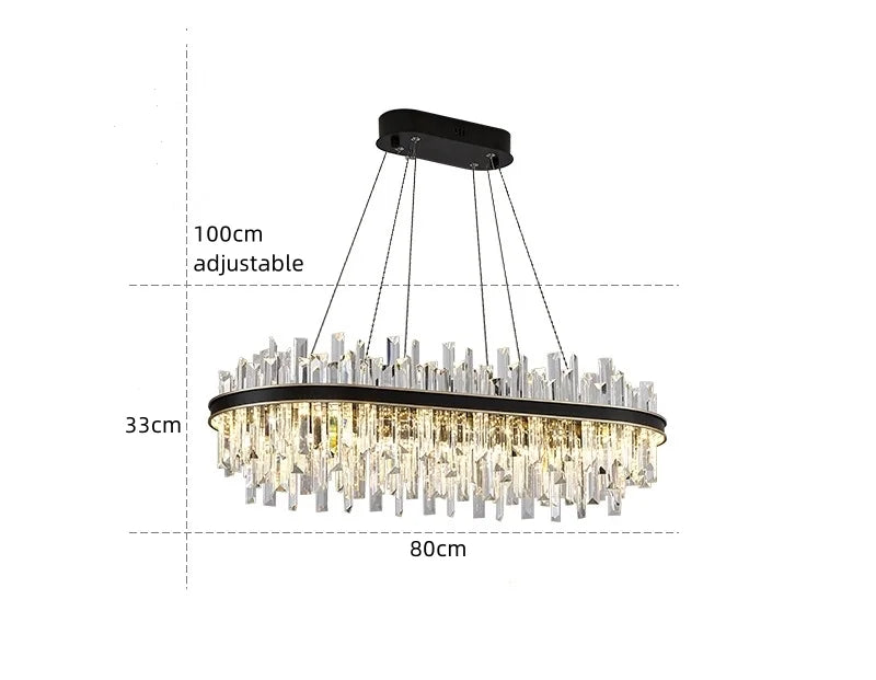 Royal Black Gold Ring Chandelier - NexioPick