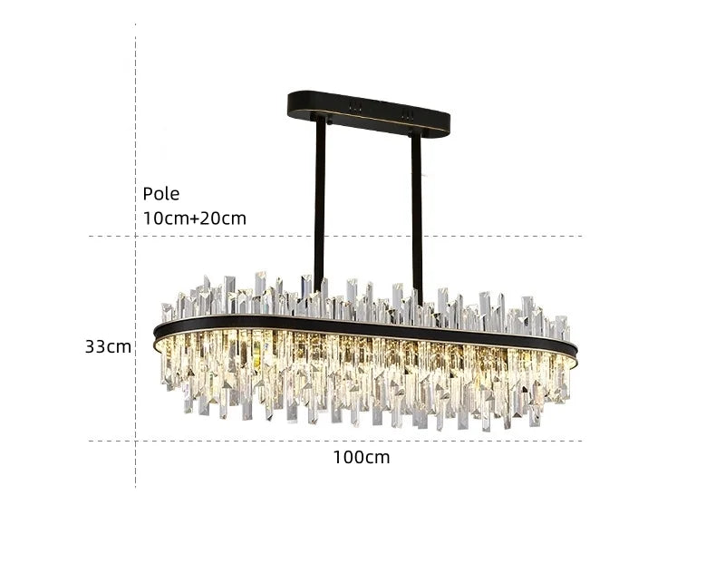 Royal Black Gold Ring Chandelier - NexioPick