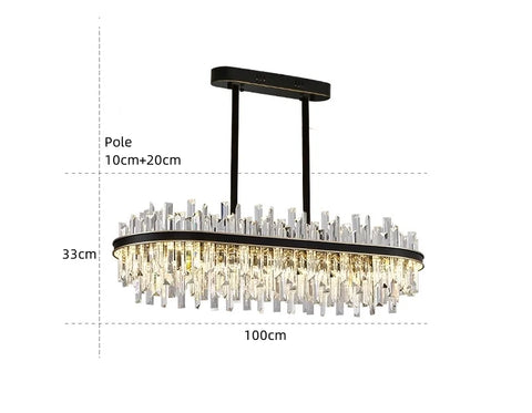 Royal Black Gold Ring Chandelier - NexioPick