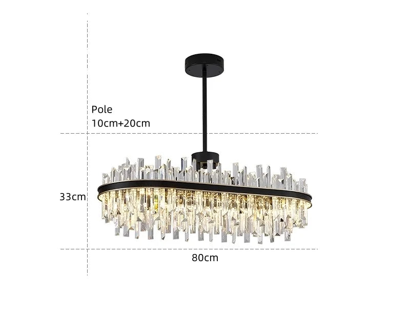 Royal Black Gold Ring Chandelier - NexioPick