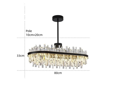 Royal Black Gold Ring Chandelier - NexioPick