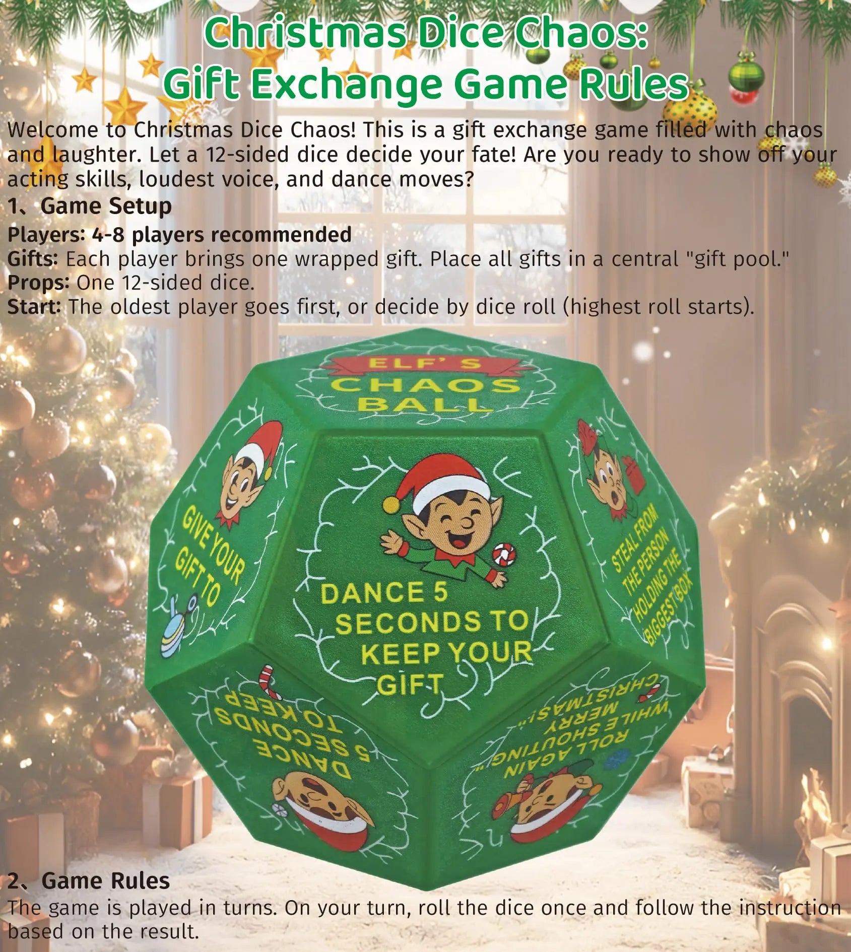 Santa Swap Gift Exchange Dice - Nexiopick™