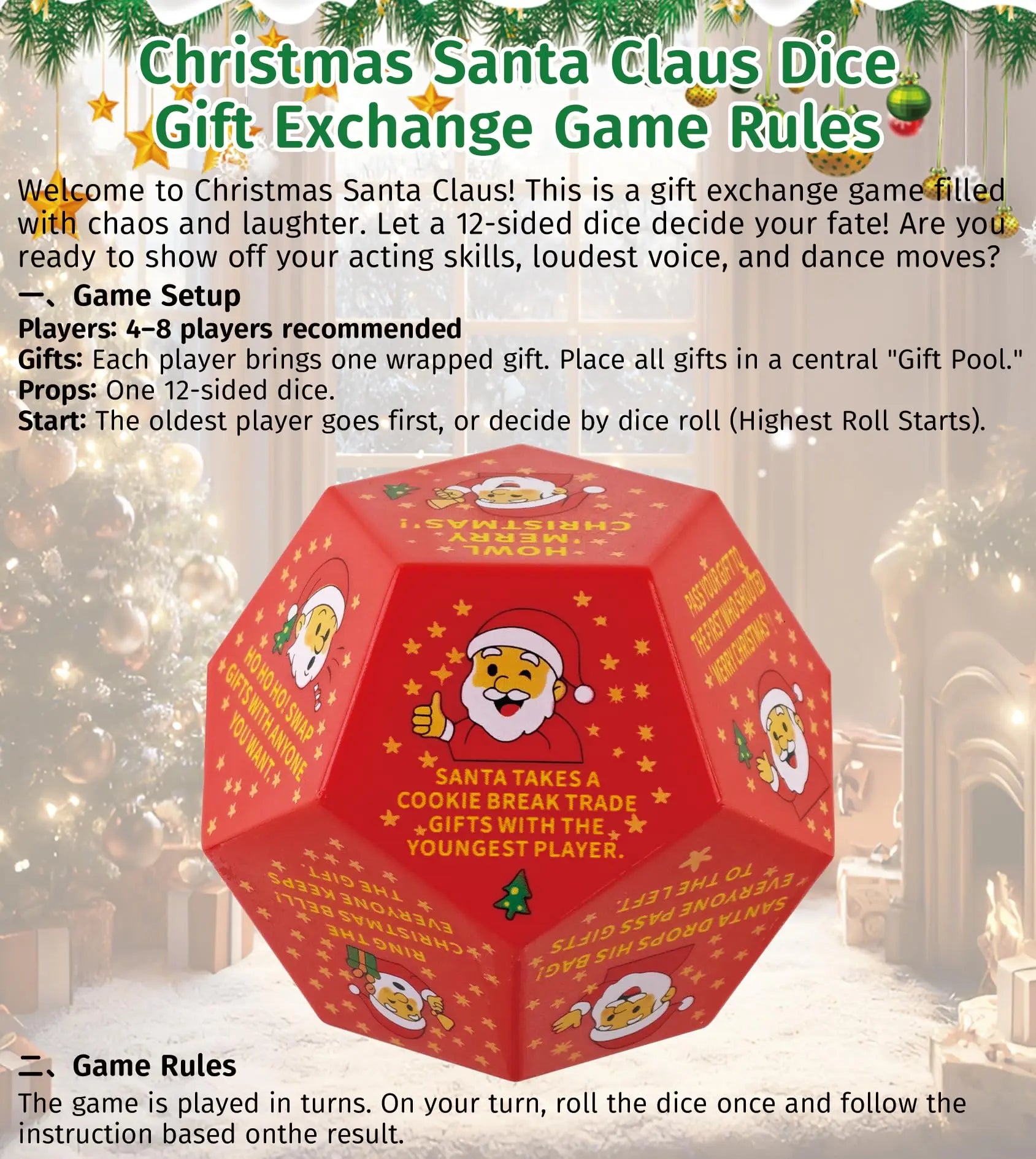 Santa Swap Gift Exchange Dice - Nexiopick™