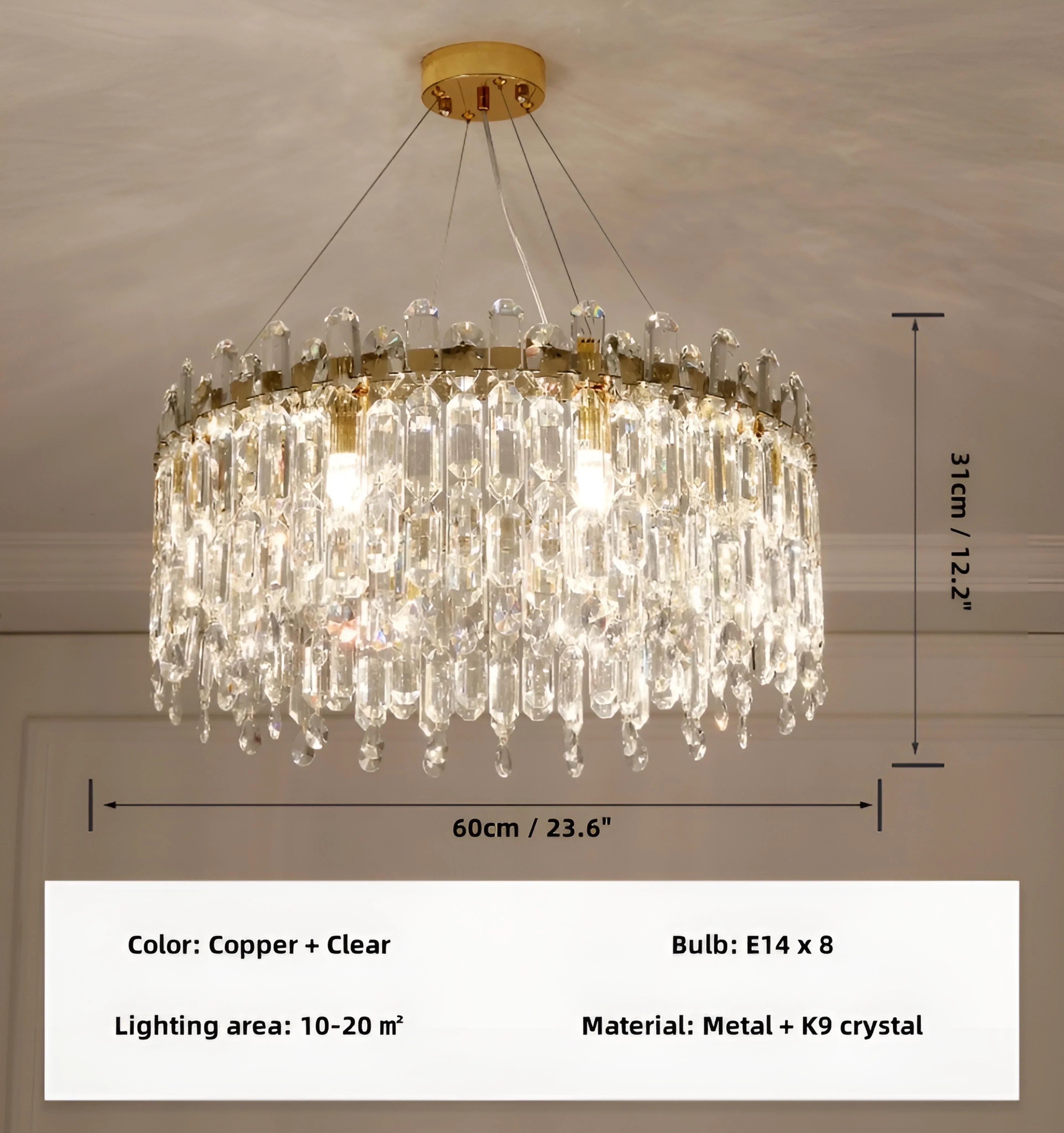 Serena Crystal Chandelier - NexioPick
